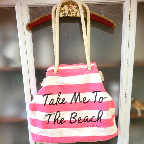 Victoria's Secret Pink and White Beach Bag - Picture 1 of 8